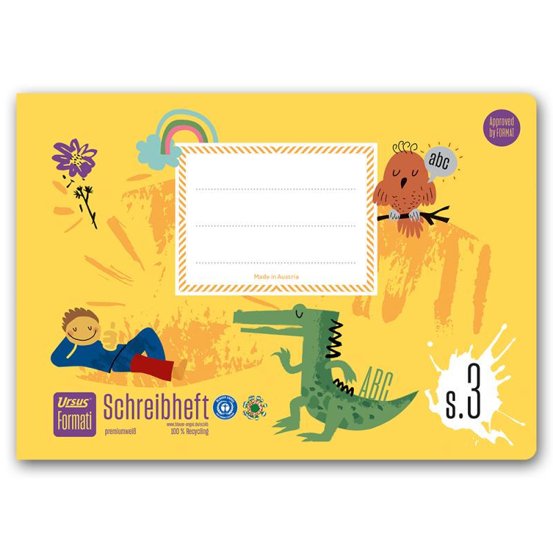 Schreibheft-A5-quer-20-Blatt-liniert-URSUS-Formati-S3.