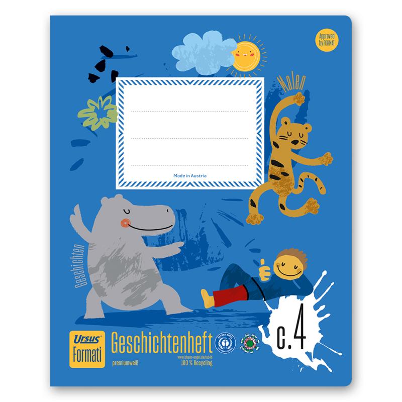 Creativheft-Quart-20-Blatt-liniert-URSUS-Formati-C4.