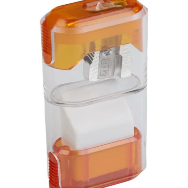 Spitzer M+R einfach & Radiergummi farbig transparent