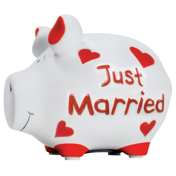Spardose Schwein - Just Married (Mittel)