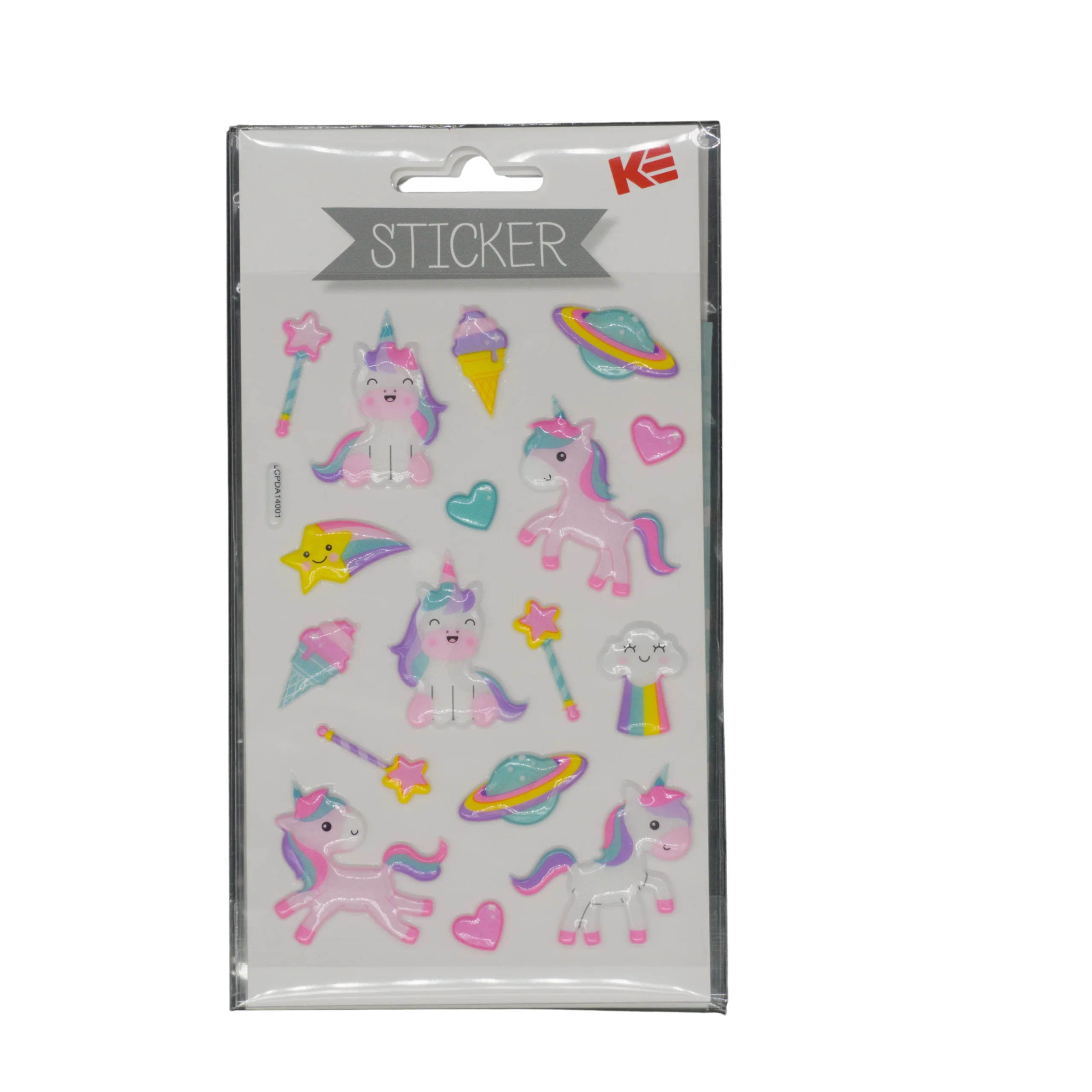 Sticker 3D Einhörner