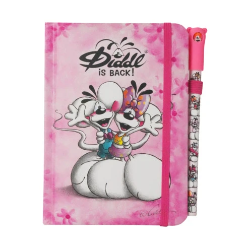 DIDDL Notizbuch mit Stift rosa A6 - WARIMEX
