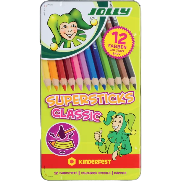 Farbstiftetui Supersticks Classics 12 Stück JOLLY