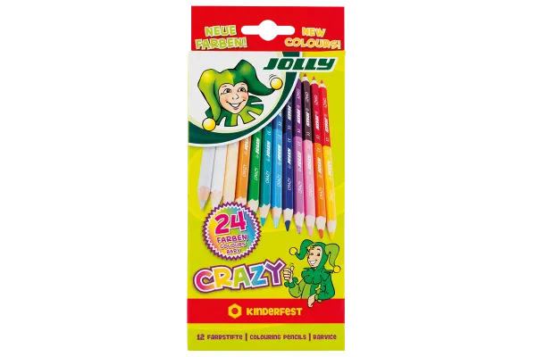 Farbstiftetui 12 Stück CRAZY Duo JOLLY