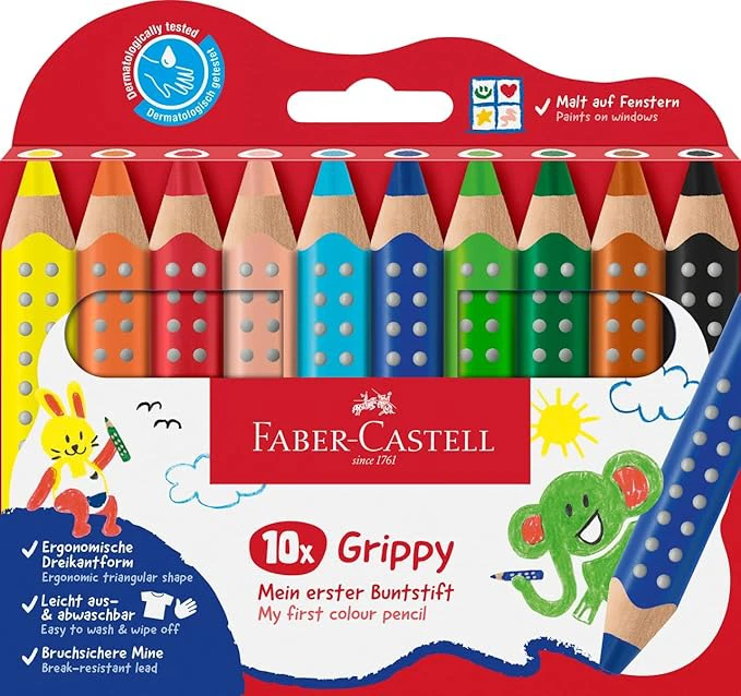 Farbstiftetui 10ST Grippy sortiert FABER-CASTELL