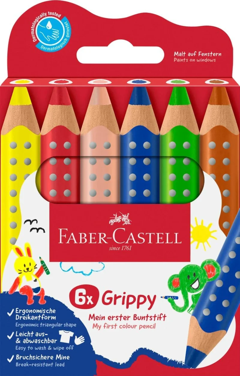 Farbstiftetui 6ST Grippy sortiert FABER-CASTELL