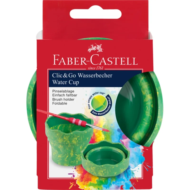 Wasserbecher Clic&Go grün marble FABER-CASTELL