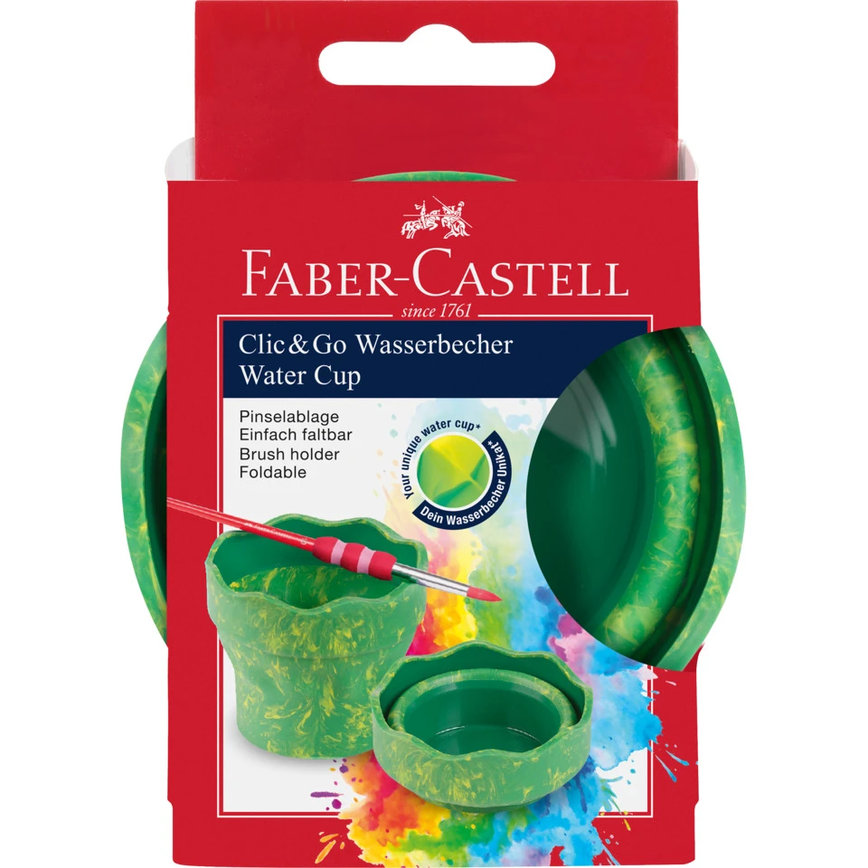 Wasserbecher Clic&Go grün marble FABER-CASTELL