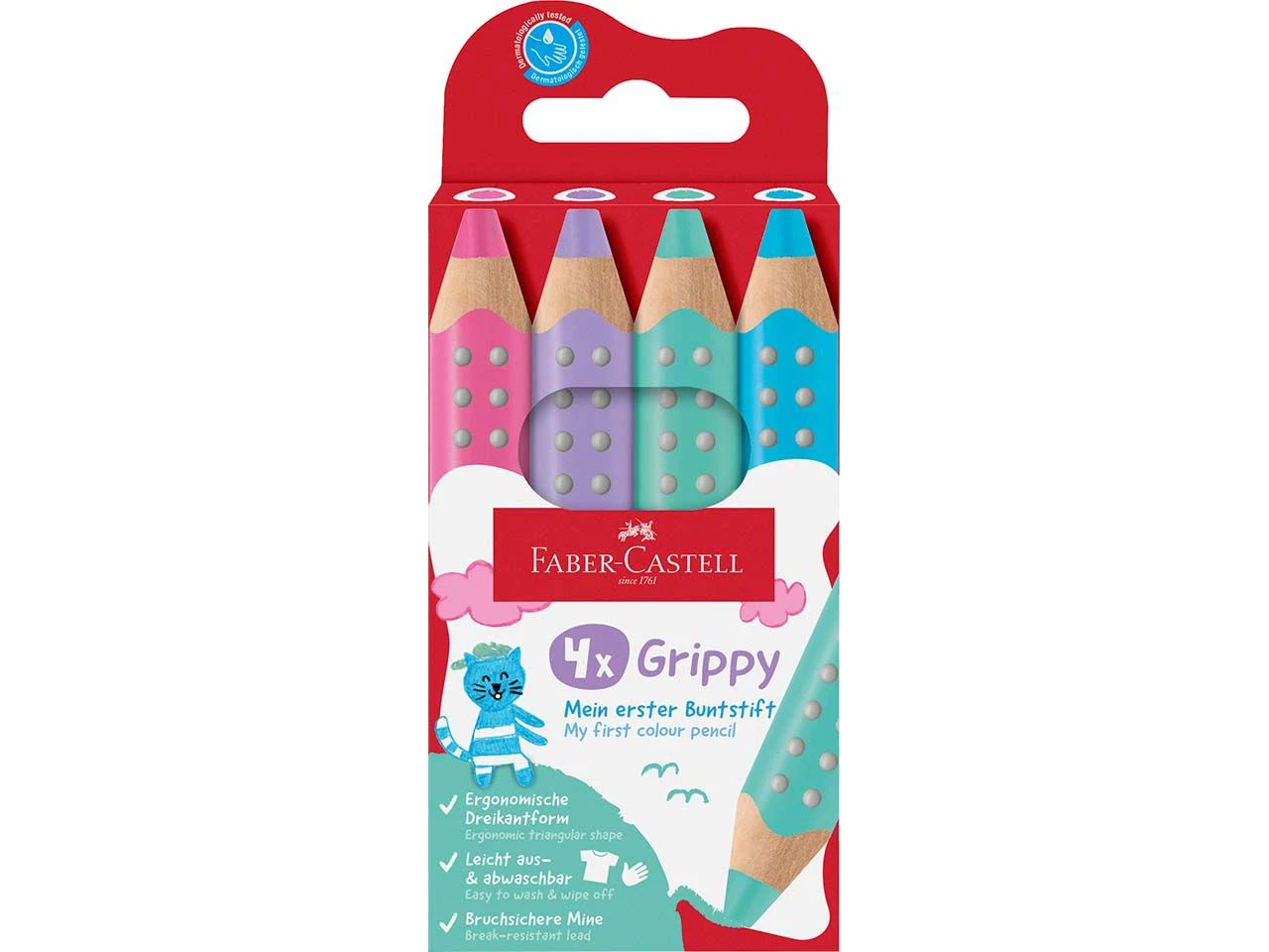 Farbstiftetui 4 Stück Grippy FABER-CASTELL