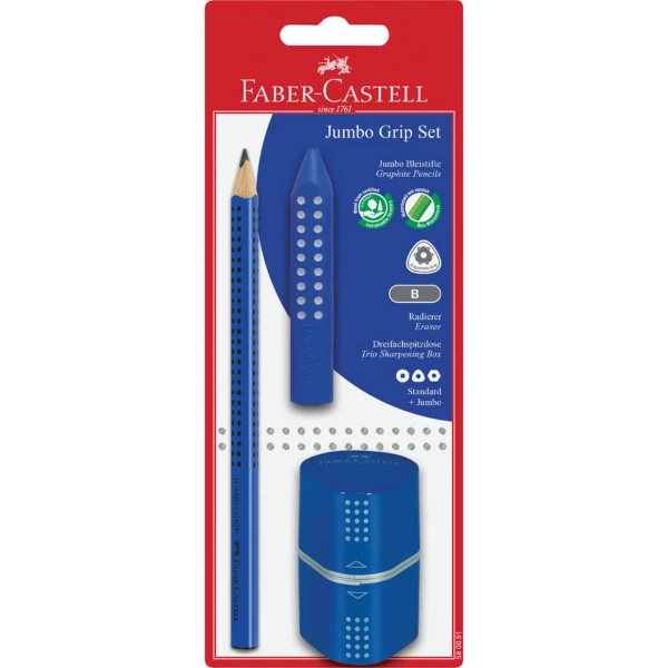 Schreibset Jumbo Grip 3.tlg. blau FABER-CASTELL