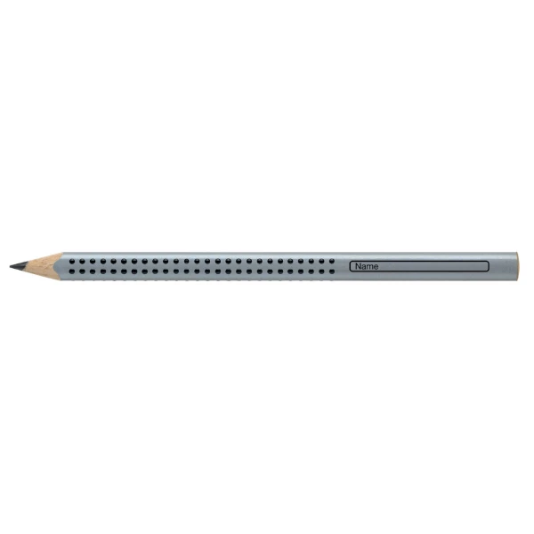 Schulbleistift Jumbo Grip B silber FABER CASTELL 111900