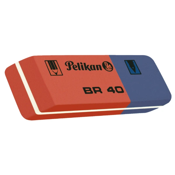 Radierer Gummi blau/rot BR40 PELIKAN