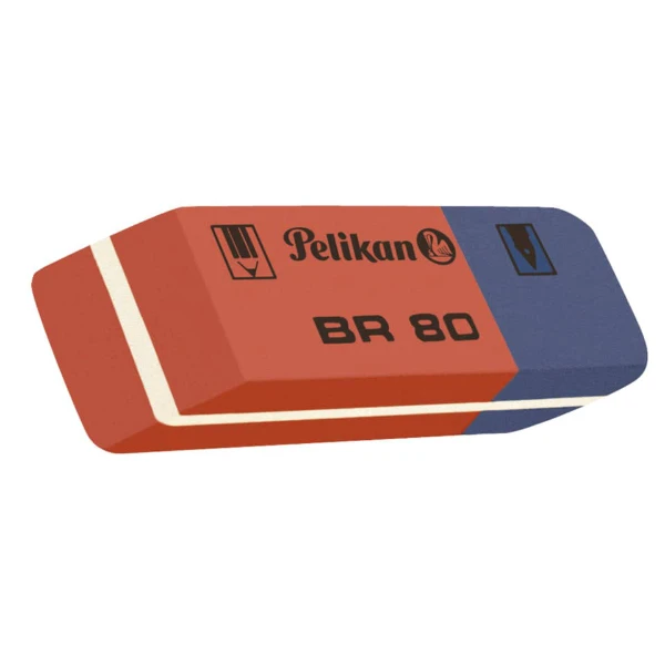 Radierer Gummi rot/blau BR80 PELIKAN