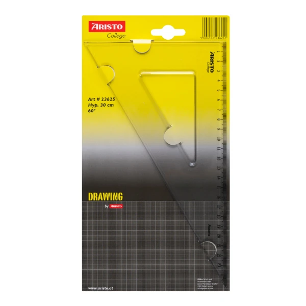 Plastikdreieck 25 cm 60° transparent GEOCollege ARISTO 70-AR23625