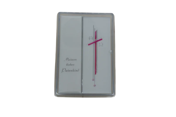 Taufbrief Kreuz/Rosa