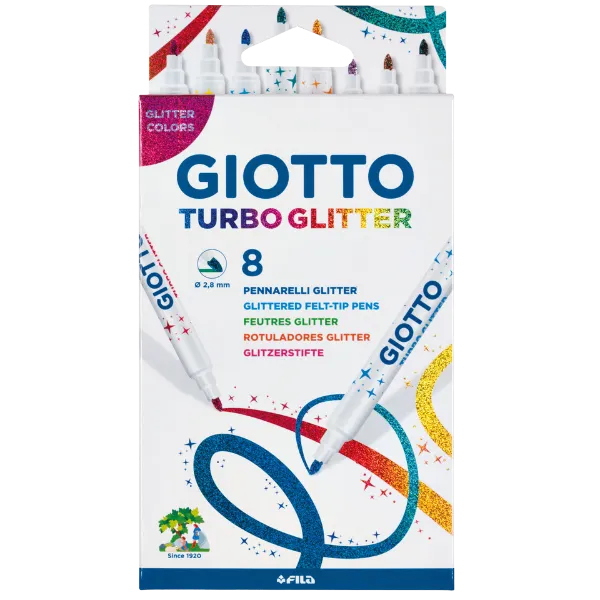 Faserschreiber 8 Stück Glitter Turbo GIOTTO
