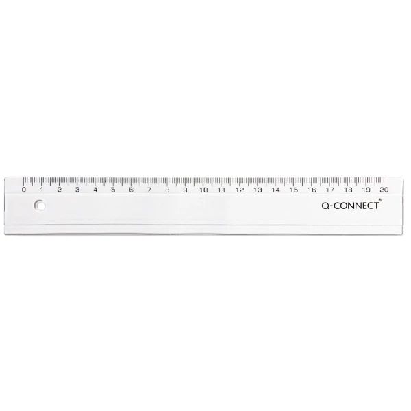 Plastiklineal transparent 20 cm
