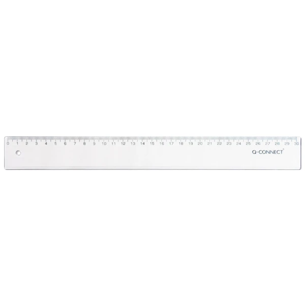 Plastiklineal transp. 30 cm Q-CONNECT