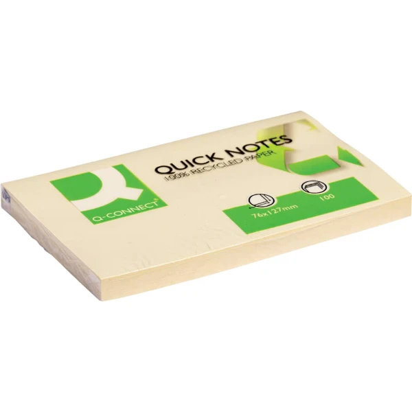 Haftnotizblock Recycling Ouick Notes, gelb
