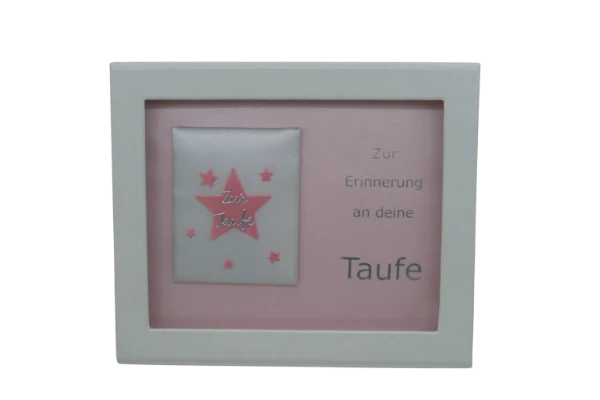 Taufbrief Sterne Rosa/Silber