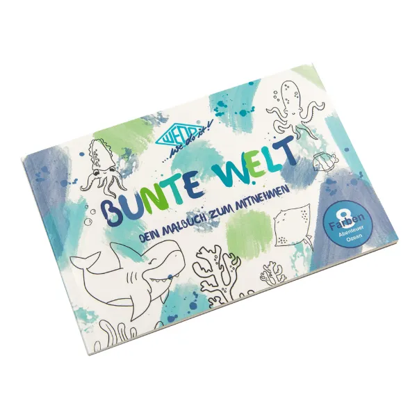 Bunte Welt Malbuch + Pinsel im Set