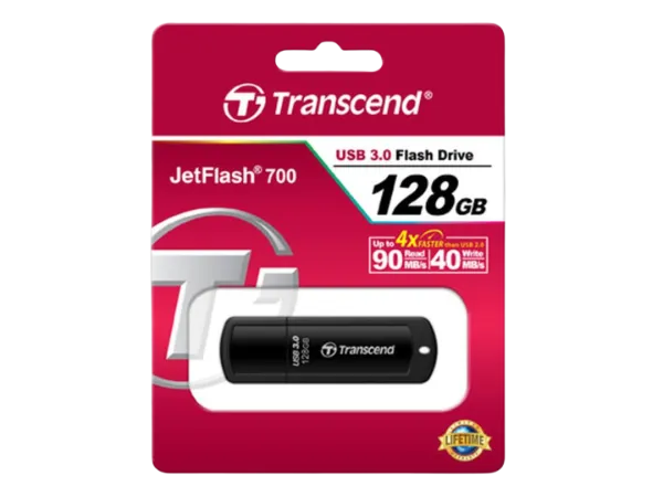 USB-Stick 3.0 TRANSCEND 128GB JETFLASH 700 schwarz