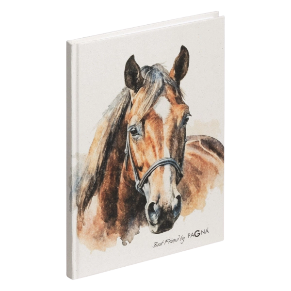 Notizbuch DIN A5 Brown Horse Motiv Einband aus Recyclingpapier dotted lines 128 Seiten