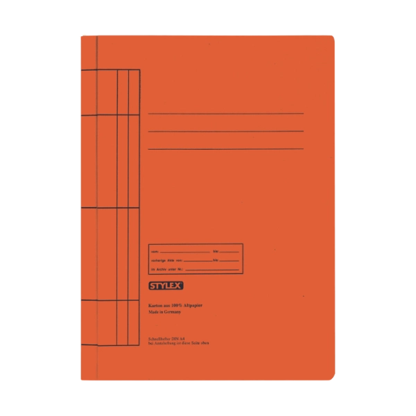 Schnellhefter Karton A4 orange STYLEX