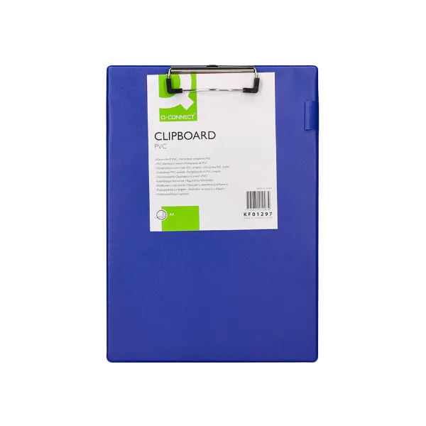 Klemmbrett PP A4 blau Q-CONNECT